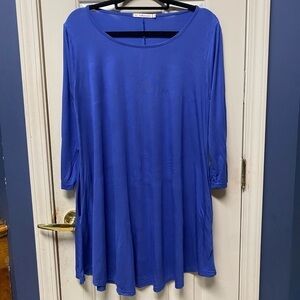 Jollie  Lovin Women Blue Casual Dress Large with pockets